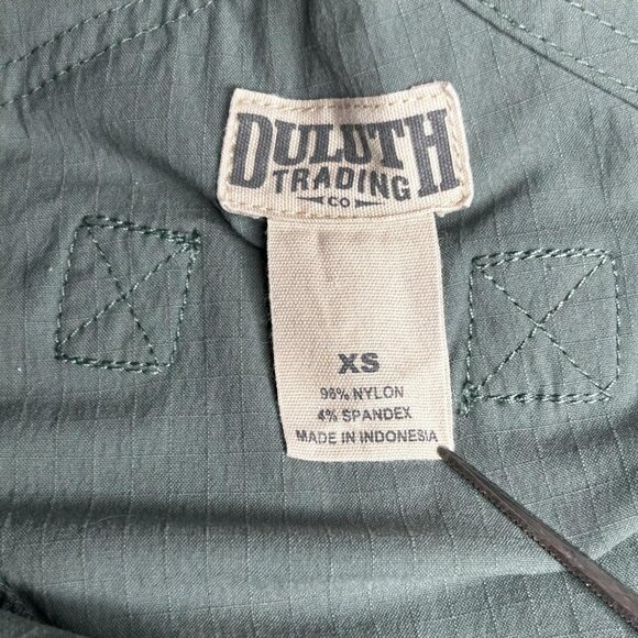 Duluth Trading Heirloom Gardening Short Overalls Womens XS Green Ripstop Stretch - Picture 5 of 10